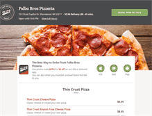 Tablet Screenshot of falbobrotherspizza.com